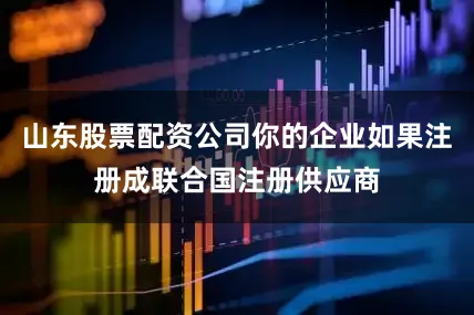 山东股票配资公司你的企业如果注册成联合国注册供应商